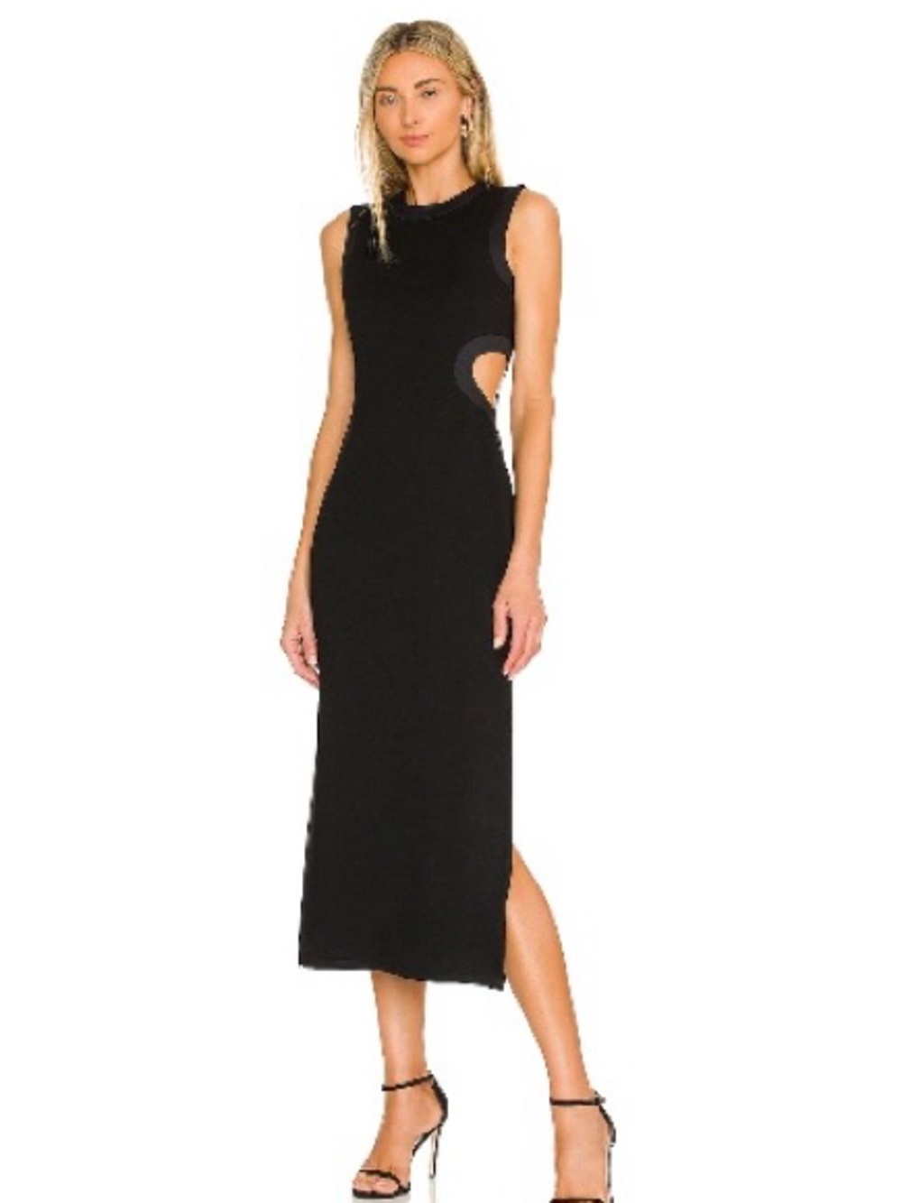 Ponte Cut Out Dress in Black. From Revolve